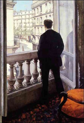 GUSTAVE CAILLEBOTTE - JEUNE HOMME AU BALCON GUSTAVE CAILLEBOTTE - JEUNE HOMME AU BALCON
